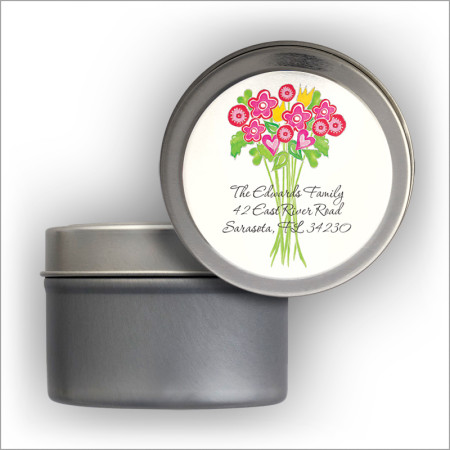 Sweet Bouquet Labels Tin