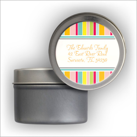 Crazy for Colors Stripes Labels Tin