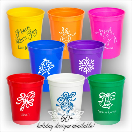 Holiday DYO Stadium Cups - with Design