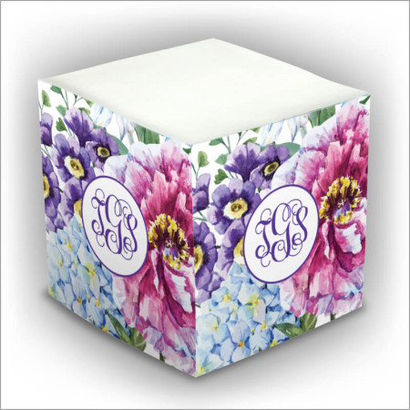 Floral Fantasy Memo Cube
