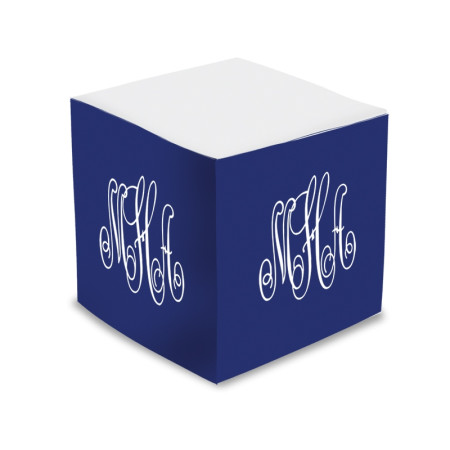 Monogram Self Stick Memo Cube 