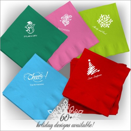 Holiday DYO Color Luncheon Napkins - Matte Ink
