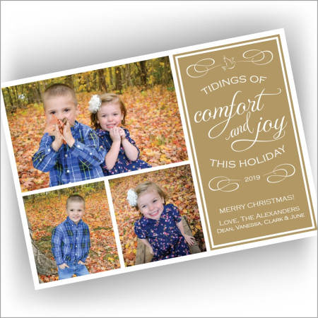 Comfort Joy Holiday Photocard
