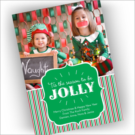 Jolly Holiday Photocard - Format 1