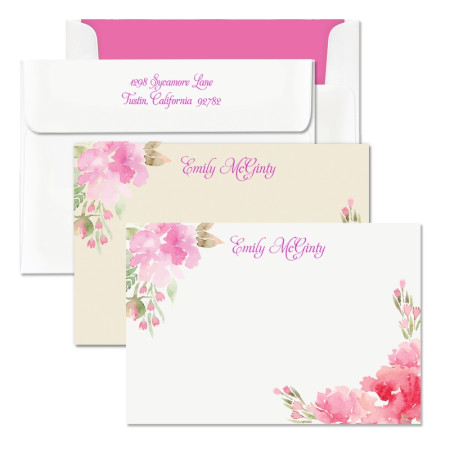 Pretty in Pink Correspondence Cards