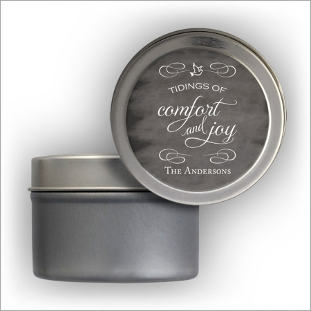 Comfort & Joy Address Labels Tin