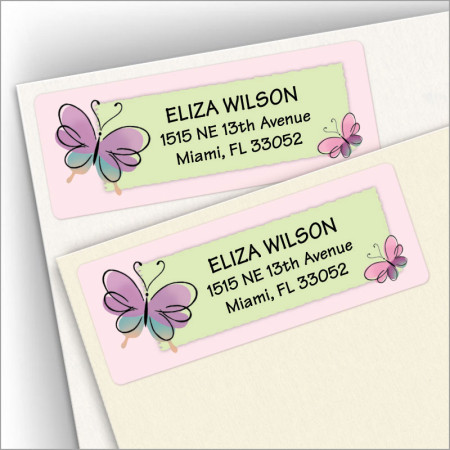 Butterfly Pair Address Labels