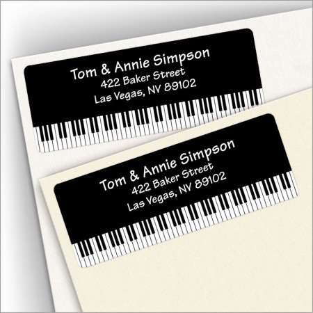 Piano Keys Address Labels