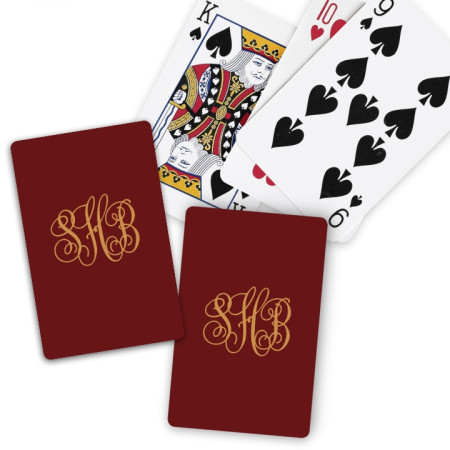 Playing Cards - Burgundy