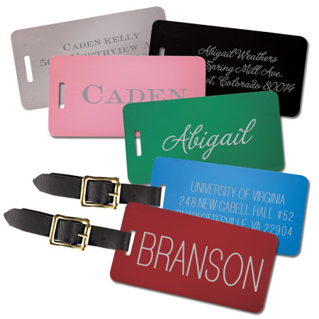 Colorful luggage tags on sale
