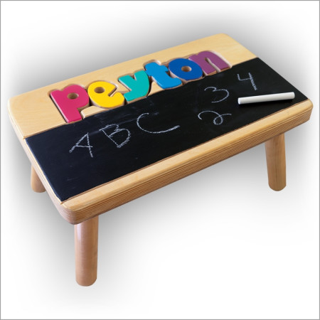 Puzzle Chalkboard Stool