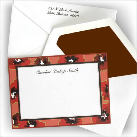 Poppy/Red Frame Correspondence Cards