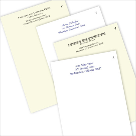 Executive Stationery - Extra Printed Executive Sheets Only
