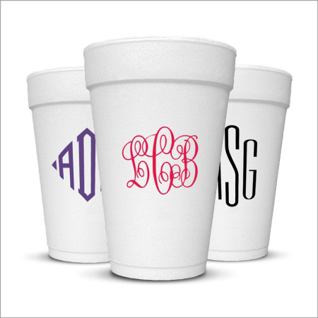 DYO 16 oz. Foam Cups - with Monogram