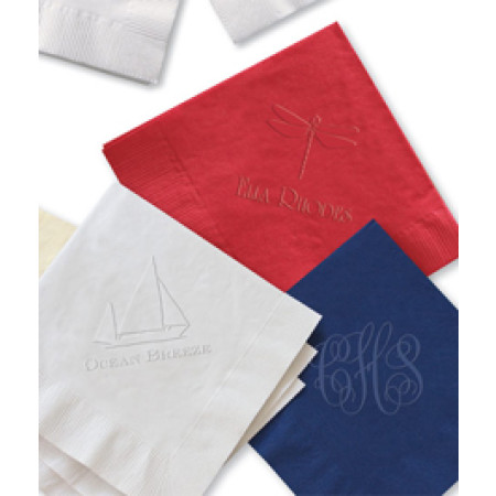 DYO Embossed Luncheon Napkins - with Initial