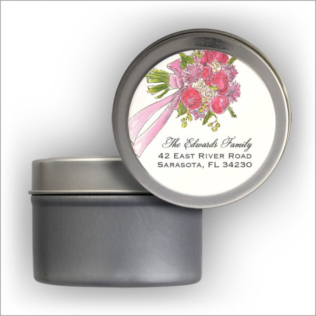 Bridal Bouquet Labels Tin