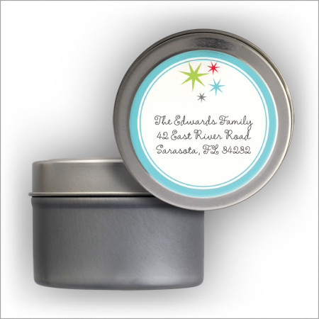 Merry & Bright Labels Tin