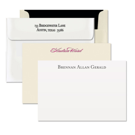Letterpress Cards with 100% Cotton Paper - with Name