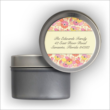 Spring Blossoms Collection Labels Tin