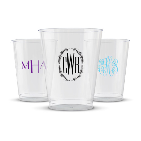 8 oz. Clear Tumbler - with Monogram