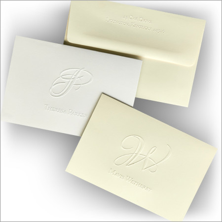 Artistic Embossed Initial Notes