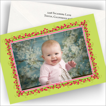 Berry Christmas Photo Cards - Horizontal