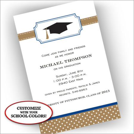 Bookplate Grad Invitations