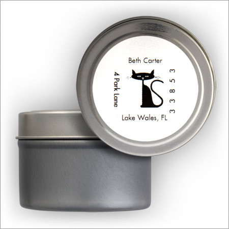 Cat & Dog Labels Tin - Cat
