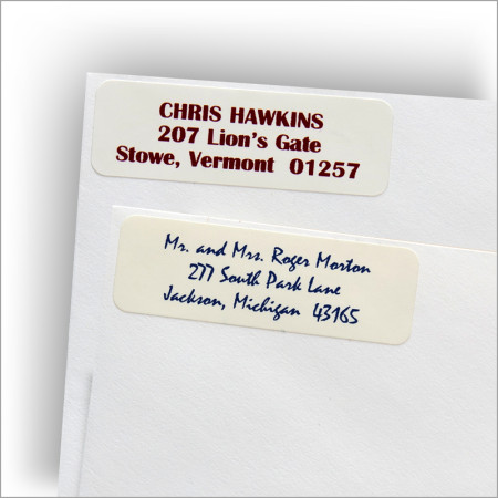 Classic White Address Labels - Style 1 & 3