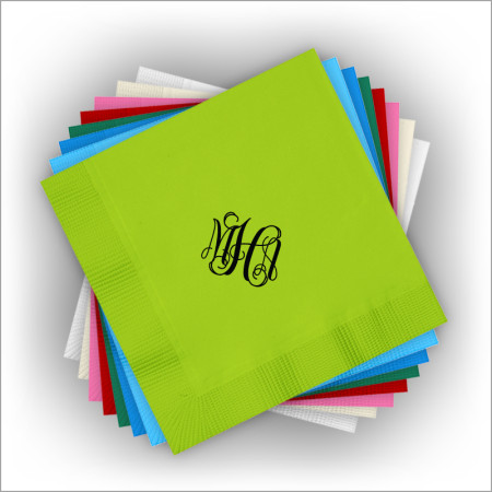 DYO Color Luncheon Napkins - with Monogram - Matte Ink