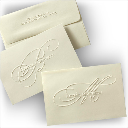 Exclusively Yours! Embossed Personal Notes