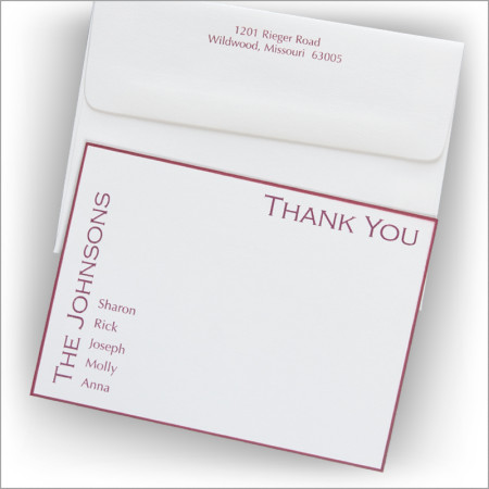 Family Thank You Card