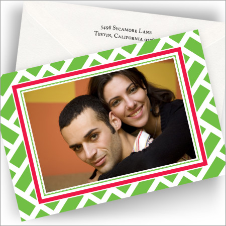 Green Chipendale Photo Cards - Horizontal