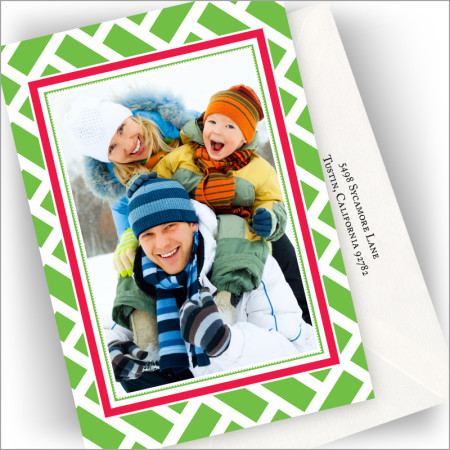 Green Chipendale Photo Cards - Vertical