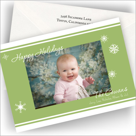 Holiday Snowflakes Photo Cards
