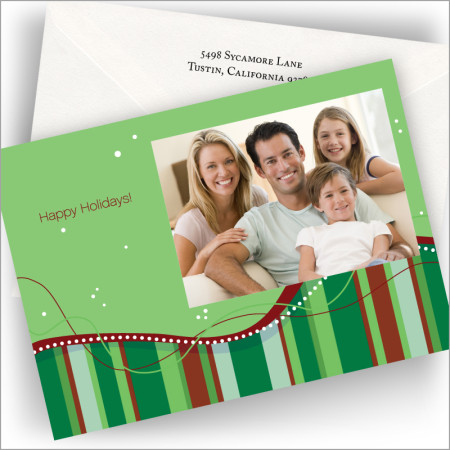 Holiday Stripes Photo Cards