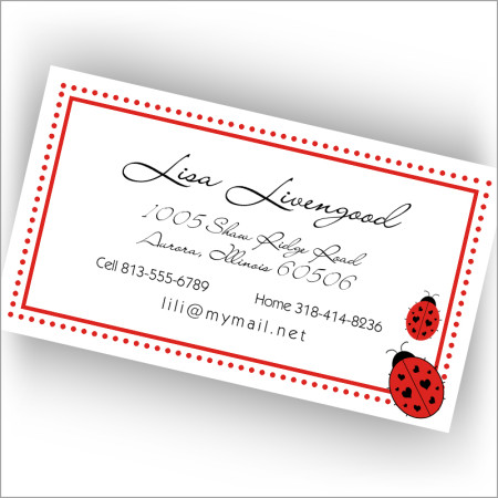 Ladybug Calling Cards