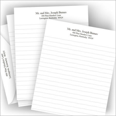 Lined Stationery and Envelopes