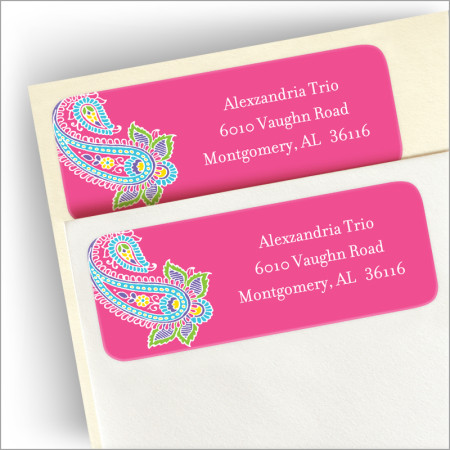 Magenta Bombay Collection Mailing Label