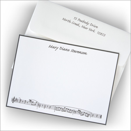 Music Lovers Hand Bordered Correspondence Cards