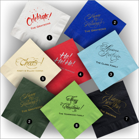 Personalized Colorful Party Napkins