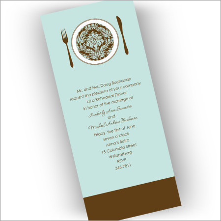 Place Setting Rehearsal Dinner Invitations