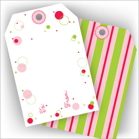 Polka Dot & Striped Jumbo Gift Tags
