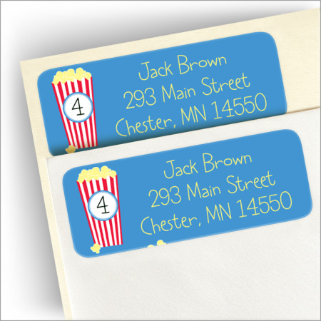 Popcorn Return Address Label