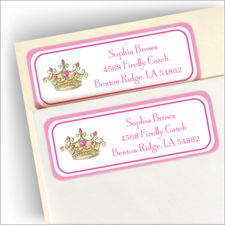 Princess Crown Return Address Label