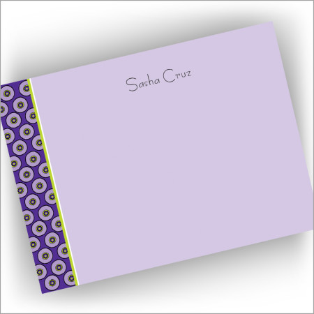Purple Circles Correspondence Cards