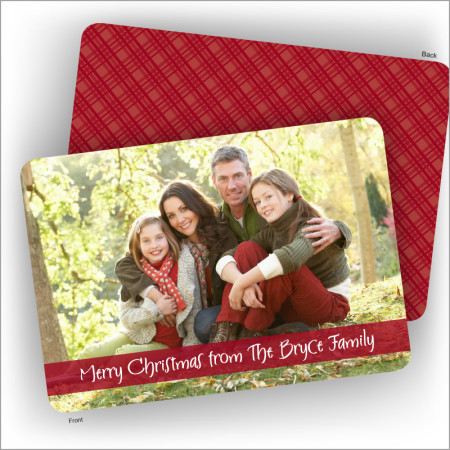 Red Holiday Plaid Photo Card