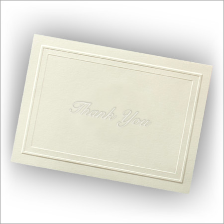 Single Frame Embossed Notes - Thank You