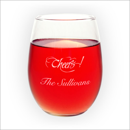 Stemless Wine Glasses - with Design