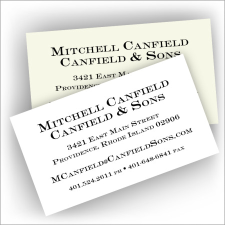 Thermograved Business Cards